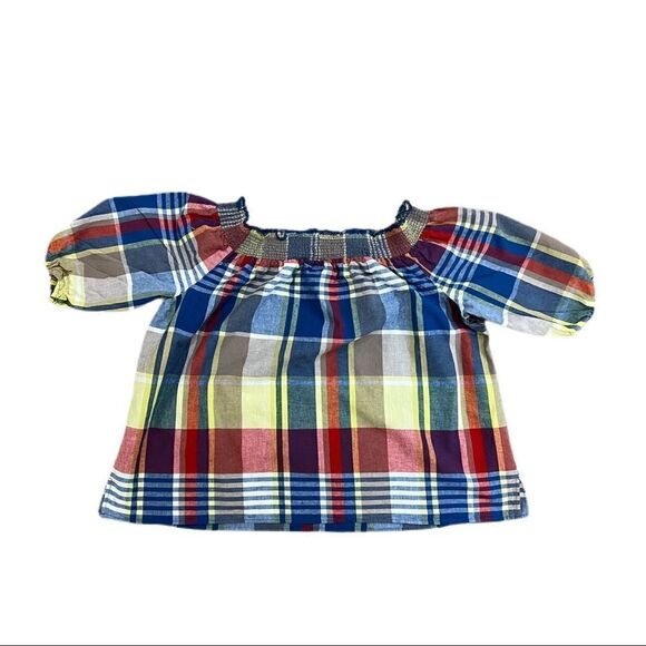 Lane Bryant Plaid Off The Shoulder Blouse. Super Cute!!. Sz 18/20. EUC! - Picture 4 of 11